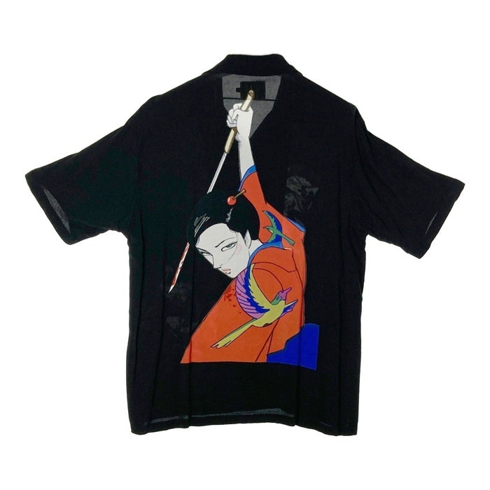 HYSTERIC GLAMOUR ヒステリックグラマー 02202AH08 20SS KAZUOKAMIMURA 修羅雪姫 アロハシャツ ブラック sizeM 瑞穂店