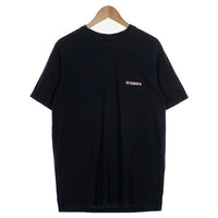 VETEMENTS ヴェトモン ロゴプリント Tシャツ ブラック UAH21TR501 Size L 福生店