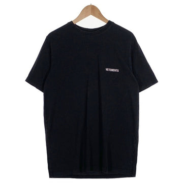 VETEMENTS ヴェトモン ロゴプリント Tシャツ ブラック UAH21TR501 Size L 福生店