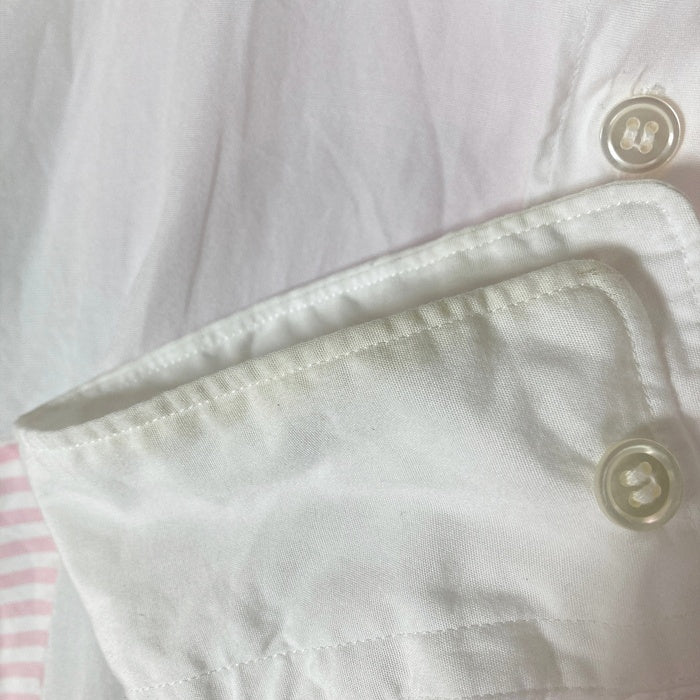 COMME des GARCONS HOMME PLUS コムデギャルソンオムプリュス AD2022 PK-B010 23SS ストライプ パッチワーク ロングシャツ ホワイト sizeS 瑞穂店