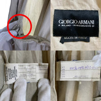 GIORGIO ARMANI ジョルジオアルマーニ レーヨン コットン ジップアップジャケット ハーフコート ベージュ Size 54 福生店