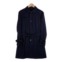 BLACK LABEL CRESTBRIDGE ブラックレーベル クレストブリッジ ウール シルク シングル トレンチコート ネイビー 51B30--204-28 Size M 福生店