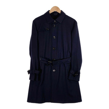 BLACK LABEL CRESTBRIDGE ブラックレーベル クレストブリッジ ウール シルク シングル トレンチコート ネイビー 51B30--204-28 Size M 福生店