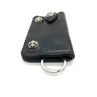 CHROME HEARTS クロムハーツ（原本無） KEY CASE クロスボールボタン レザー キーケース ブラック 瑞穂店