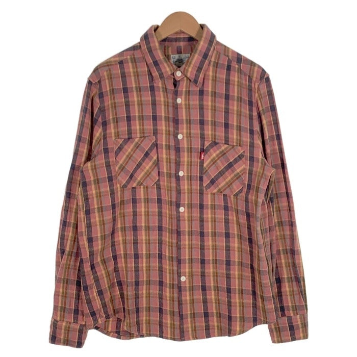 TMT ティーエムティー Heavy flannel Check Shirts ヘビーフランネルチェックシャツ レッド TSH-F2310 Size XL 福生店