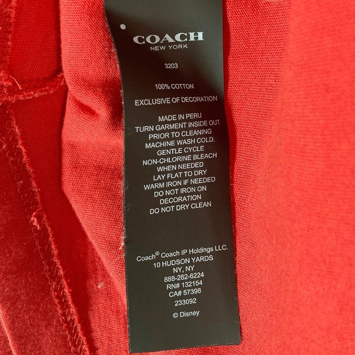 COACH コーチ × Disney ディズニー 東京オリンピック 日本限定 空手 Tシャツ レッド sizeM 瑞穂店