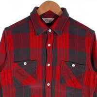 FIVE BROTHER ファイブブラザー チェック 長袖 フランネル シャツ レッド Size M 福生店