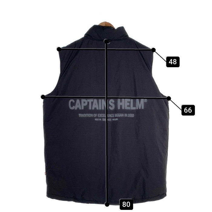 CAPTAINS HELM キャプテンズヘルム LEVEL 7 E.C.W.C.S PRIMALOFT VEST C.H Custom レベル7 エクワックス プリマロフト 中綿ベスト ブラック CH23-AW-J08 Size L-R 福生店