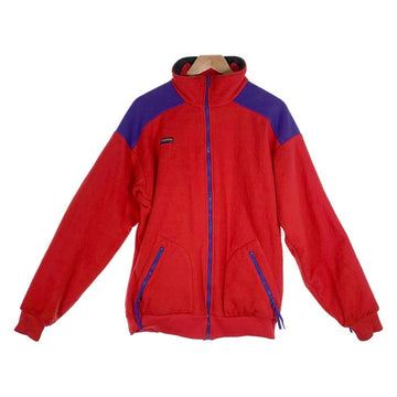 80's Columbia コロンビア Radial Sleeve ジップアップフリースジャケット リブ レッド Size L 福生店