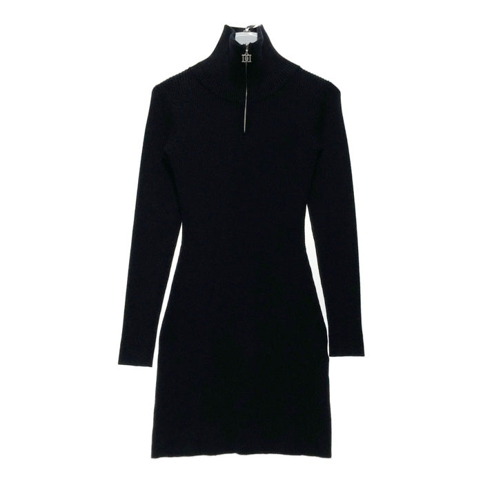 Darich ダーリッチ ハーフジップリブニットワンピース ブラック sizeL 瑞穂店
