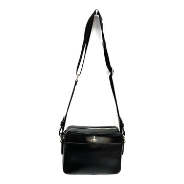 Vivienne Westwood ヴィヴィアンウエストウッド レザー スクエアショルダーバッグ ブラック 瑞穂店
