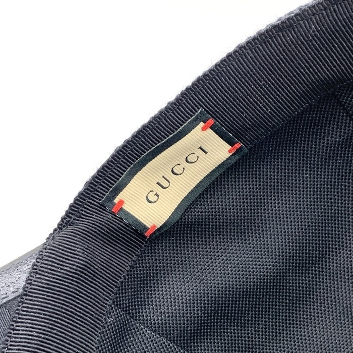 GUCCI グッチ ジャンボGG ベースボールキャップ ブラック 727562 4HAVS Size M 福生店