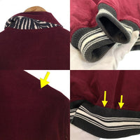 GROOVIN HIGH グルービンハイ コーデュロイ スタジャン ジャケット スナップボタン ボルドー Size M 福生店