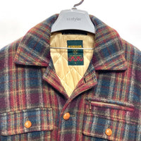 McGREGOR マクレガー ニチメン クルミボタン チェック ウールジャケット ボルドー sizeL 瑞穂店