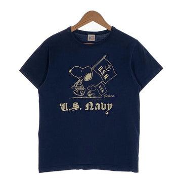 BUZZ RICKSON'S バズリクソンズ Peanuts U.S.N. スヌーピー プリントTシャツ ネイビー Size M 福生店