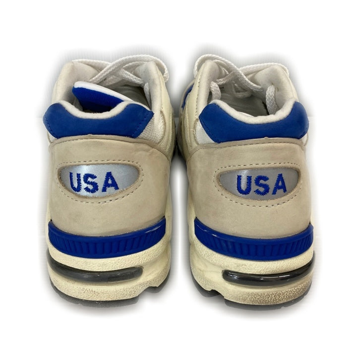 new balance ニューバランス M990WB2 レザー メッシュ ローカットスニーカー ホワイト ブルー USA製 Size 27.5cm 瑞穂店