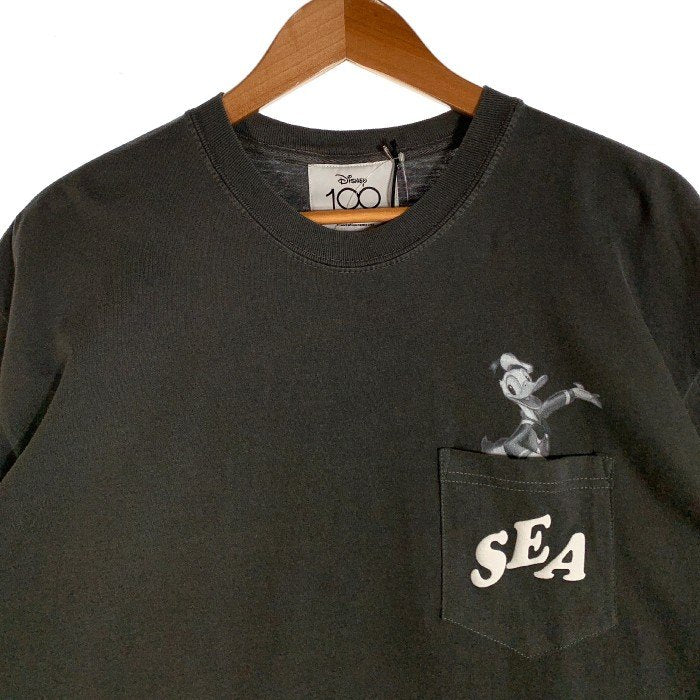 WIND AND SEA ウィンダンシー DONALD DUCK POCKET TEE ドナルドダック ポケット Tシャツ チャコールグレー Size XL 福生店
