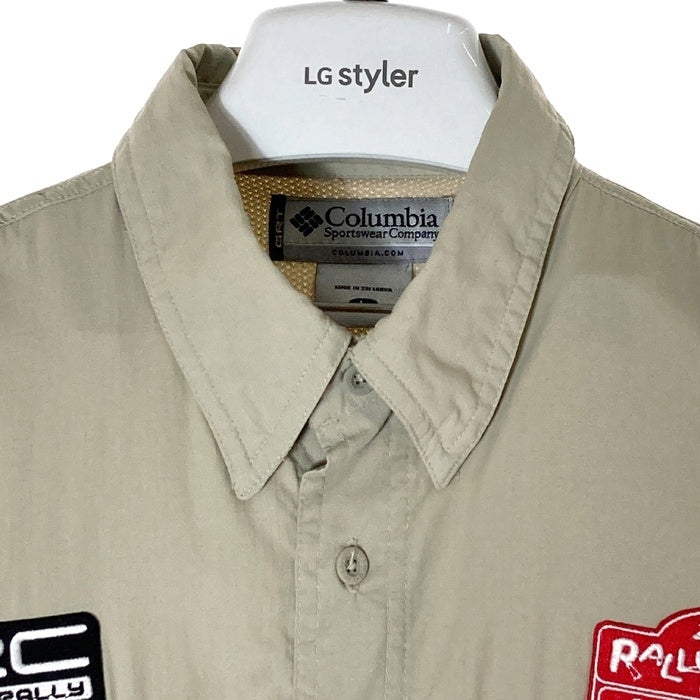 Columbia コロンビア GRT 2004 WRC RALLY JAPAN 支給品 フィッシングシャツ ベージュ sizeL 瑞穂店