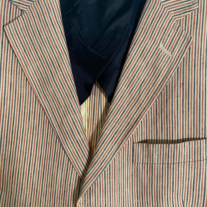 Brooks Brothers ブルックスブラザーズ リネン マルチストライプ 3B テーラードジャケット イタリア製 肩パッド Size L 相当 福生店