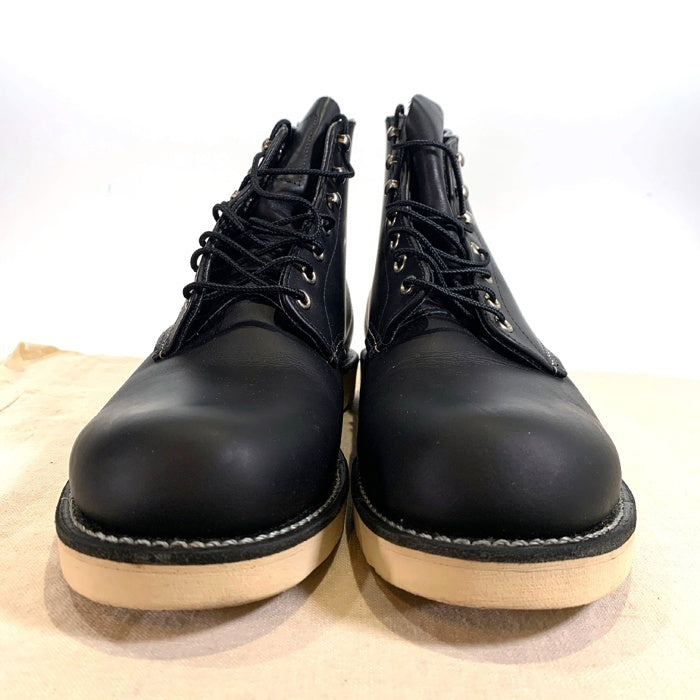 RED WING レッドウィング 6-inch Classic Round 6インチ クラシックラウンド レザーブーツ ブラッククローム 10年製 08165-3 Size 9.5 2E (27.5cm) 福生店