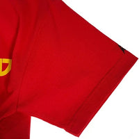 Dagda Leathers ダグダレザーズ プリントTシャツ 袖刺繡 レッド 旧マッコイ 滝沢氏 Size S 福生店