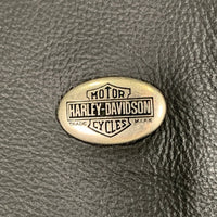 HARLEY-DAVIDSON ハーレーダビッドソン レザーベスト スナップボタン ブラック USA製 Size L 福生店