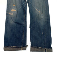 90's Levi's リーバイス 201 ボタン裏555 シンチバック ボタンフライ 赤耳 青耳 セルビッチ デニムパンツ 20201-0020 USA製 Size W34 L36 福生店