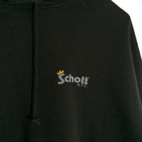 Schott ショット HOODED SWEAT CROWN LOGO フーデッド スウェット クラウンロゴ プルオーバー フーディー パーカー ブラック 782-2231019 Size M 福生店