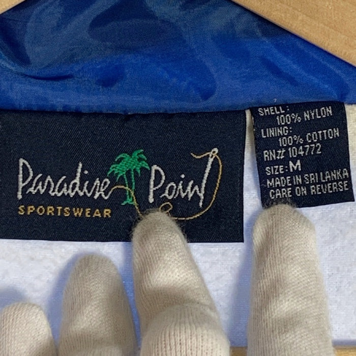 90's Paradise Point パラダイスポイント ナイロン コーチジャケット 刺繡 ワッペン ブルー Size M 福生店