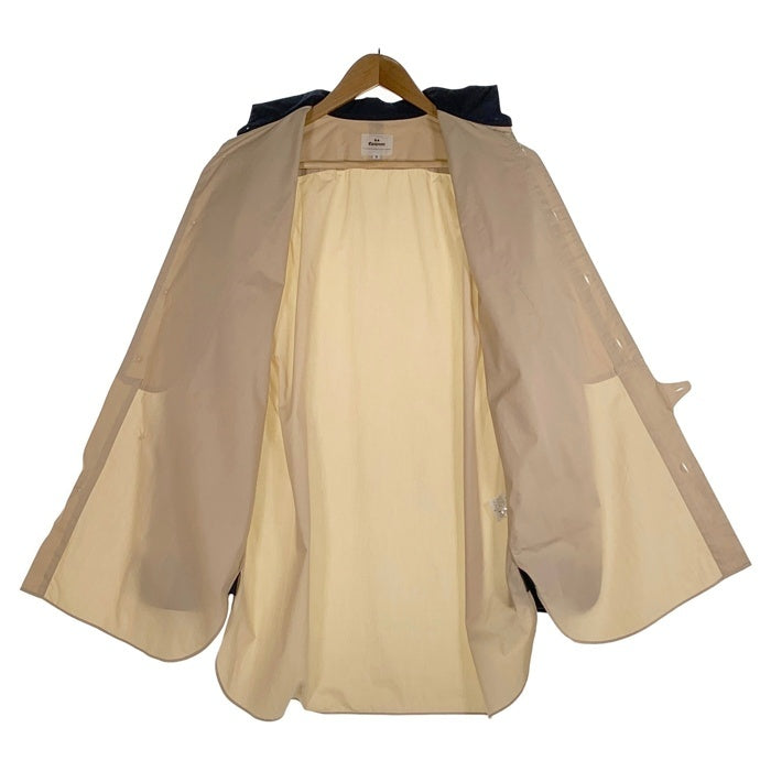 H.S. Equipment ハバーサックエキップメント スタンドカラー コットンシャツ ベージュ ネイビー HSS005 Size 3 福生店