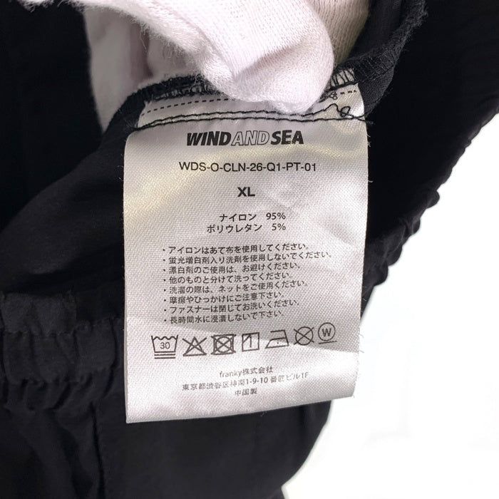 WIND AND SEA  ウィンダンシー ナイロン パンツ ブラック WDS-O-CLN-26-Q1-PT-01 Size XL 福生店
