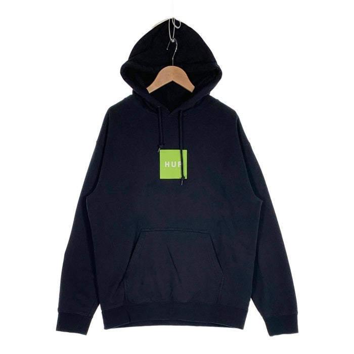 HUF ハフ ESSENTIALS OG LOGO HOODIE エッセンシャルズ ボックスロゴ フーディー パーカー ブラック Size M 福生店