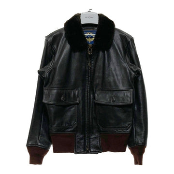 COOPER クーパー TYPE G-1 レザーフライトジャケット ブラック ブラウン USA製 Size 34R 瑞穂店