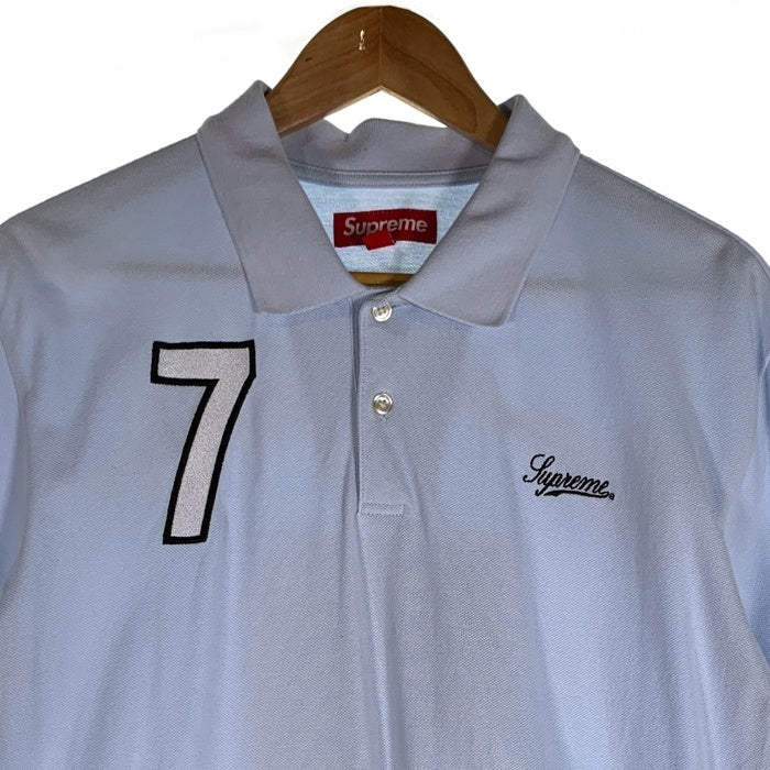 SUPREME シュプリーム 25SS Cursive Polo カーシブポロシャツ 鹿の子 ライトブルー Size M 福生店