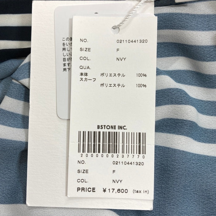 AMERI アメリ 02110441320 STRIPE SCARF BLOUSE ブラウス ネイビー sizeF 瑞穂店