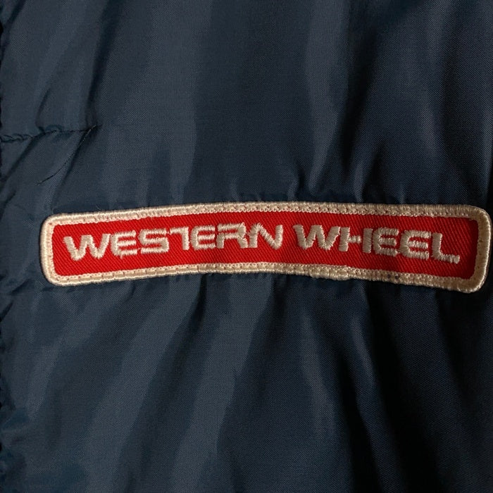 70-80's WESTERN WHEEL ウエスタンホイール 中綿 レーシングジャケット ネイビー アルミYKK Size XS 福生店