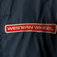 70-80's WESTERN WHEEL ウエスタンホイール 中綿 レーシングジャケット ネイビー アルミYKK Size XS 福生店