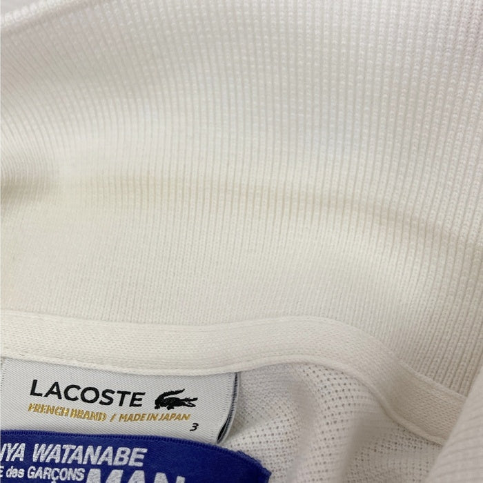 JUNYA WATANABE COMME des GARCONS MAN ジュンヤワタナベ コムデギャルソンマン LACOSTE ラコステ WQ-T018 パッチワーク ポロシャツ ホワイト sizeS 瑞穂店