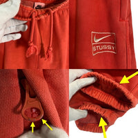 NIKE ナイキ STUSSY ステューシー STONE WASH FLEECE PANTS ストーンウォッシュ フリースパンツ スウェットパンツ ピンク FJ9157-642 Size US M 福生店