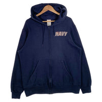 SOFFE ソフィ U.S. NAVY Zip Parka 米海軍 リフレクタープリント ジップアップスウェットパーカー ネイビー Size L 福生店