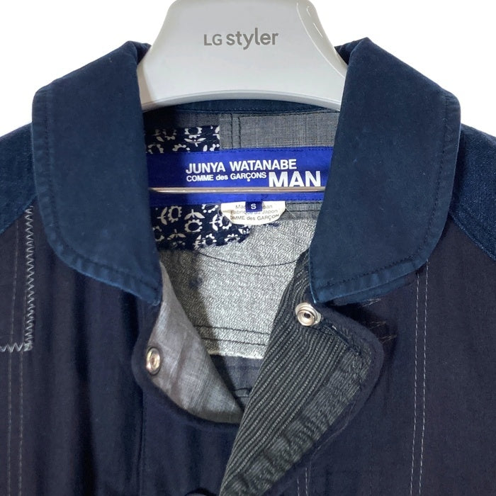 JUNYA WATANABE COMME des GARCONS MAN ジュンヤワタナベ コムデギャルソンマン WO-C002 AD2014 ジャポニズム期 リバーシブル 刺し子 パッチワーク コート インディゴ sizeS 瑞穂店