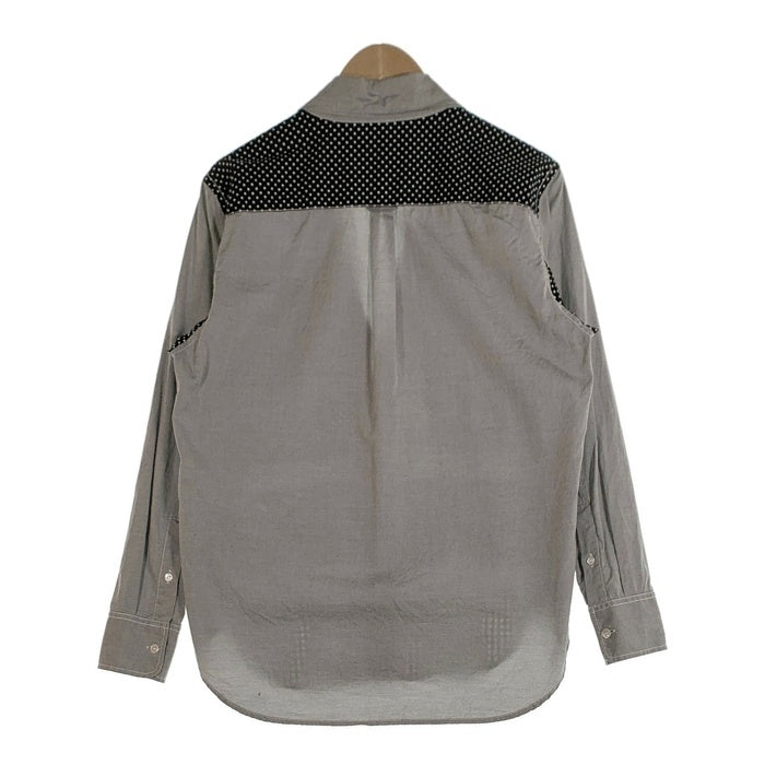 GANRYU ガンリュウ 14SS 3B テーラード シャツジャケット チェック ドット シャンブレー グレー EM-B005 AD2013 Size S 福生店