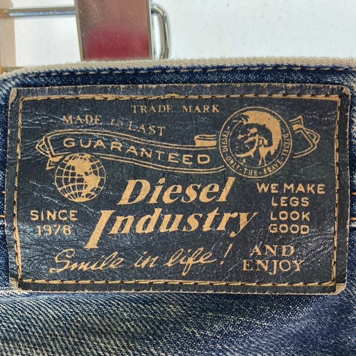 DIESEL ディーゼル KROOLEY デニムスウェットパンツ クラッシュリペア加工 インディゴ sizezW32 瑞穂店