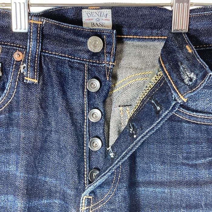 INDIGO VEINS DENIM BASE インディゴヴェインズ デニムベース GBG 001 JEANS ボタンフライ デニムパンツ インディゴ Size 29 瑞穂店
