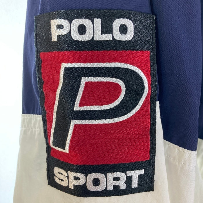 POLO SPORT RALPH LAUREN ポロスポーツ ラルフローレン Tech Harrington テック ハリントンジャケット ネイビーxホワイト sizeM★汚れ有 瑞穂店