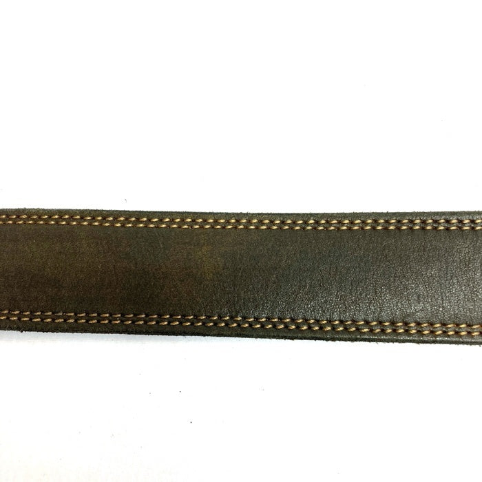 MOTO モト leather & silver moto solid brass バックル レザーベルト ブラウン size2 瑞穂店