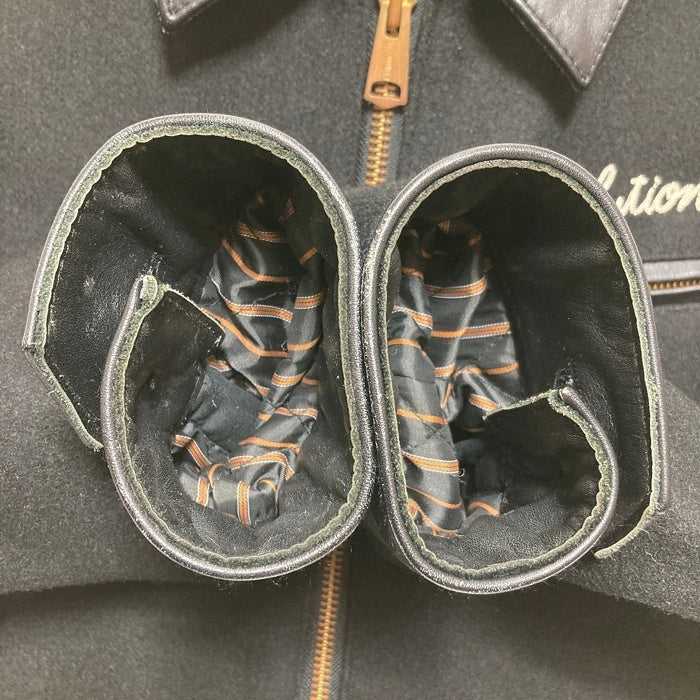 T.F.O.A クローズ 武装戦線 ウール レザー スポーツジャケット ブラック Size L 瑞穂店