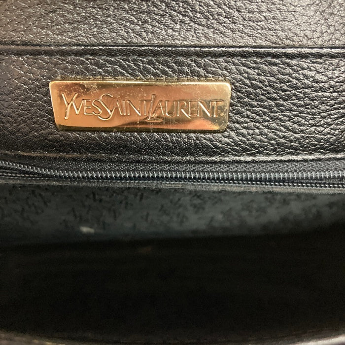 YVES SAINT LAURENT イヴ･サンローラン ショルダーバッグ ヴィンテージ ゴールド金具 ブラック 瑞穂店