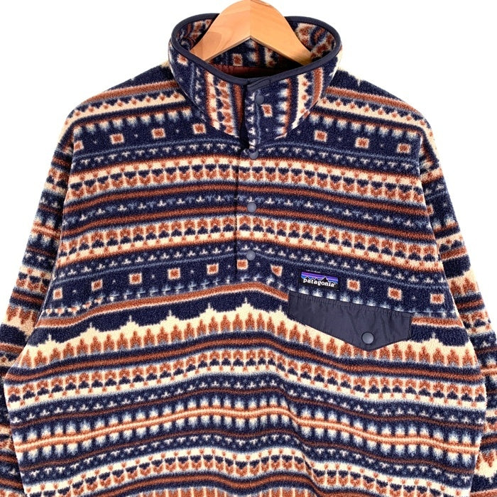 Patagonia パタゴニア Lightweight Synchilla Snap-T ライトウェイト シンチラ スナップT 長袖 フリース プルオーバー マルチ 25580 Size M 福生店