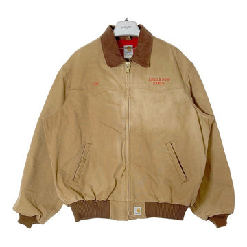 Carhartt カーハート USA製 サンタフェジャケット 裏キルティング 企業ロゴ刺繍 ブラウン sizeXL 瑞穂店